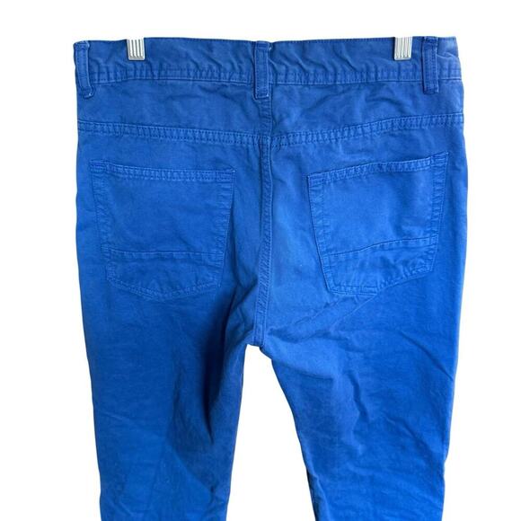 Focus Jeans Men's Royal Blue Distressed Y2K Zippers 32x30 Skinny Streetwear - Picture 5 of 10